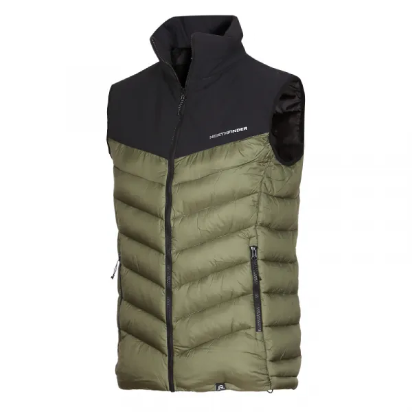 Pánska turistická vesta NORTHFINDER FILIPPO-550blackdarkgreen
