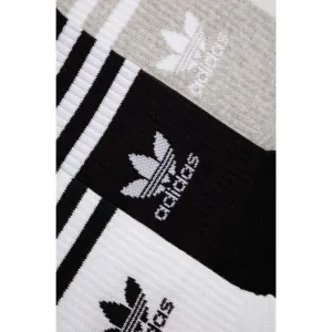 Ponožky ADIDAS ORIGINALS 3 PACK-CREW SOCK-WHITE MGREYH BLACK