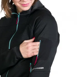 Dámska turistická mikina so zipsom NORTHFINDER DARLA-270blackblack