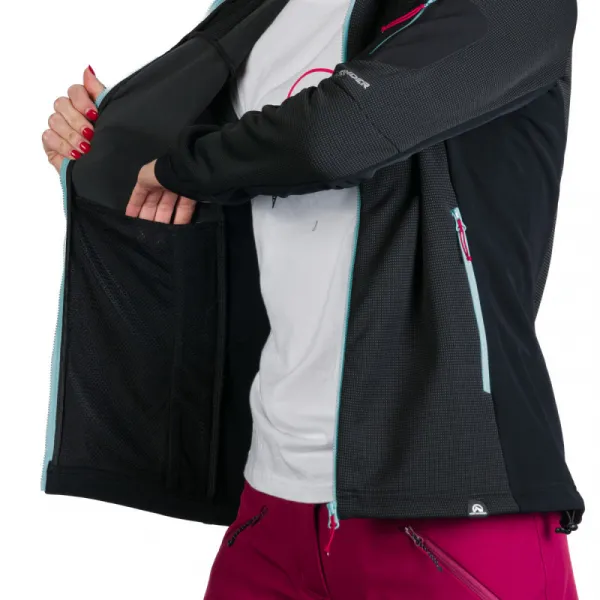 Dámska turistická mikina so zipsom NORTHFINDER DARLA-270blackblack