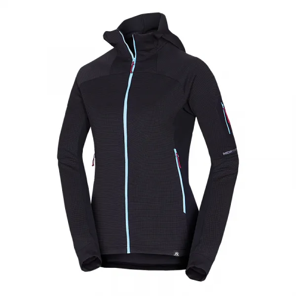 Dámska turistická mikina so zipsom NORTHFINDER DARLA-270blackblack