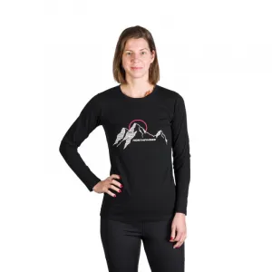 Dámske turistické tričko s dlhým rukávom NORTHFINDER SHARI-269black