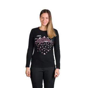 Dámske turistické tričko s dlhým rukávom NORTHFINDER DEANN 269black
