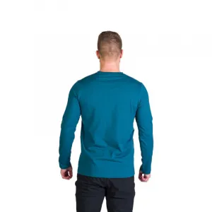 Pánske turistické tričko s dlhým rukávom NORTHFINDER CLAIR-526inkblue
