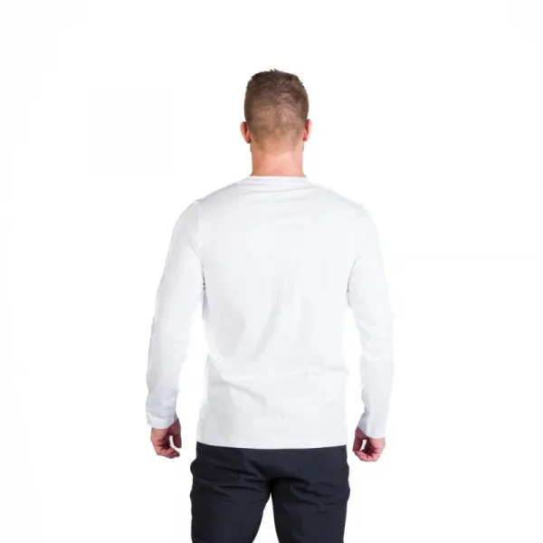 Pánske turistické tričko s dlhým rukávom NORTHFINDER CLAIR-377white
