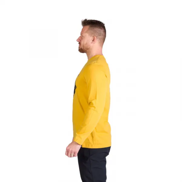 Pánske turistické tričko s dlhým rukávom NORTHFINDER CLAIR-314goldenyellow