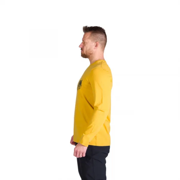 Pánske turistické tričko s dlhým rukávom NORTHFINDER STEWART-314goldenyellow