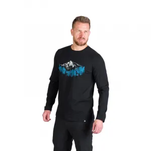 Pánske turistické tričko s dlhým rukávom NORTHFINDER STEWART-269black