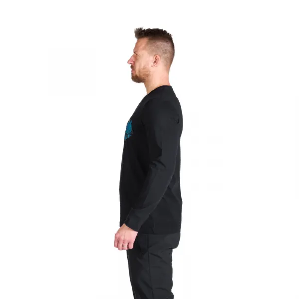 Pánske turistické tričko s dlhým rukávom NORTHFINDER STEWART-269black