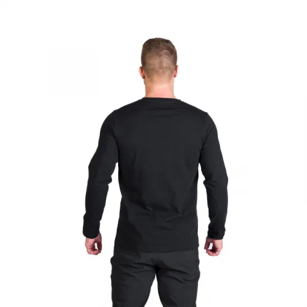 Pánske turistické tričko s dlhým rukávom NORTHFINDER STEWART-269black