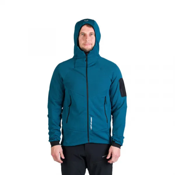 Pánska turistická mikina so zipsom NORTHFINDER GIOELE-630inkblueblack
