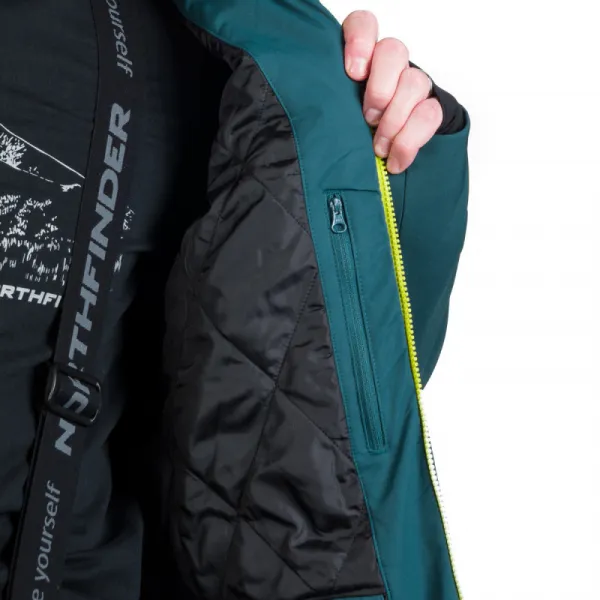 Pánska lyžiarska bunda NORTHFINDER UGO-640inkbluegreen