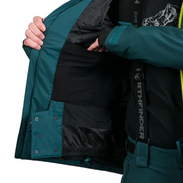 Pánska lyžiarska bunda NORTHFINDER UGO-640inkbluegreen