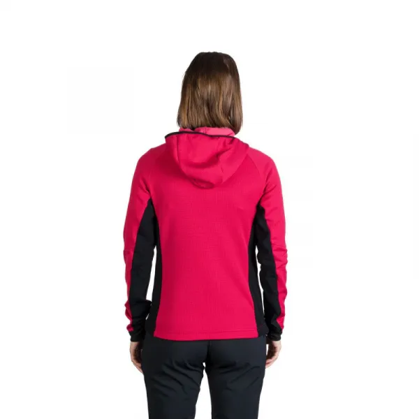Dámska turistická mikina so zipsom NORTHFINDER DARLA-577cherryblack