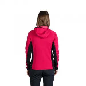 Dámska turistická mikina so zipsom NORTHFINDER DARLA-577cherryblack