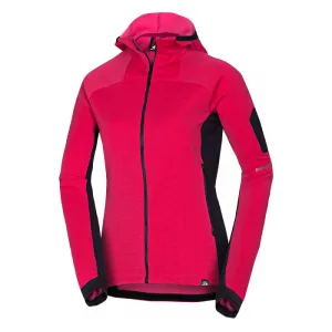 Dámska turistická mikina so zipsom NORTHFINDER DARLA-577cherryblack