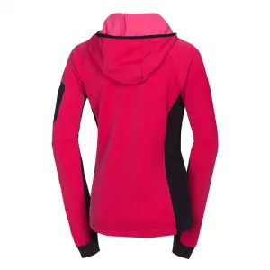Dámska turistická mikina so zipsom NORTHFINDER DARLA-577cherryblack