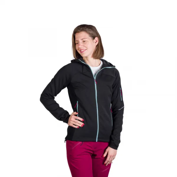 Dámska turistická mikina so zipsom NORTHFINDER DARLA-270blackblack