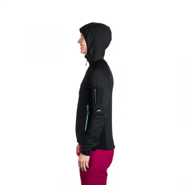 Dámska turistická mikina so zipsom NORTHFINDER DARLA-270blackblack