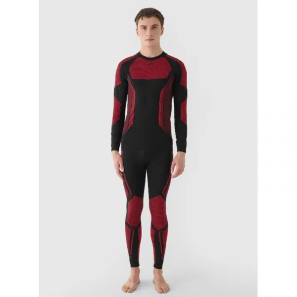 Pánske termo nohavice 4F SEAMLESS UNDERWEAR-WAW24USEAM166-62S-RED