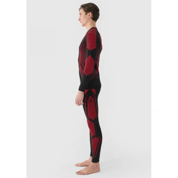 Pánske termo nohavice 4F SEAMLESS UNDERWEAR-WAW24USEAM166-62S-RED
