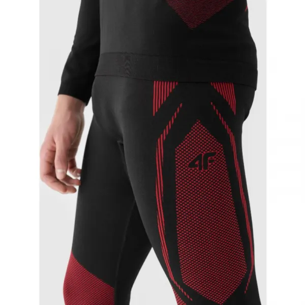 Pánske termo nohavice 4F SEAMLESS UNDERWEAR-WAW24USEAM166-62S-RED