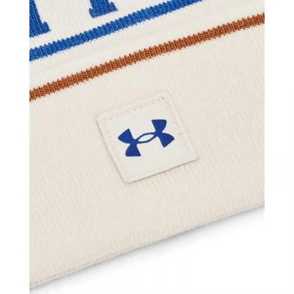 Pánska zimná čiapka UNDER ARMOUR M Halftime Pom Beanie-WHT 110
