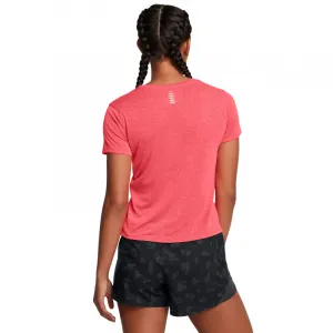Dámske tréningové tričko s krátkym rukávom UNDER ARMOUR UA Launch Camo Shortsleeve-RED