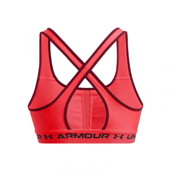 Dámska tréningová športová podprsenka UNDER ARMOUR Crossback Mid Bra-RED