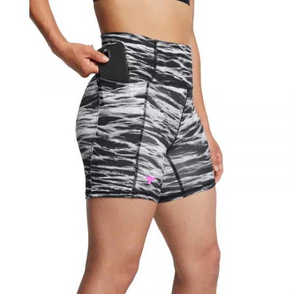 Dámske tréningové kraťasy UNDER ARMOUR PROJECT ROCK PROJECT ROCK Lets Go BTB Middy Pt-BLK