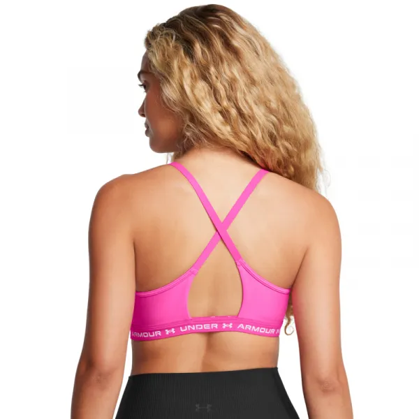 Dámska tréningová športová podprsenka UNDER ARMOUR UA Crossback Low Bra-PNK