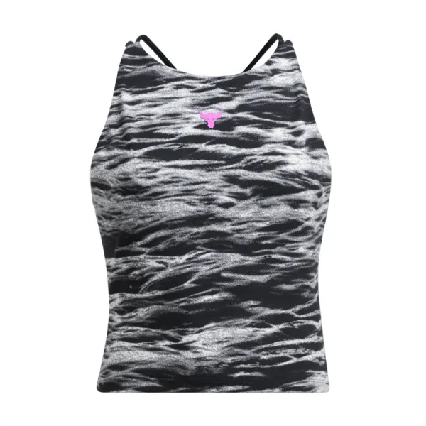 Dámska tréningová športová podprsenka UNDER ARMOUR PROJECT ROCK PROJECT ROCK Lets Go BTB Top Pt-BLK