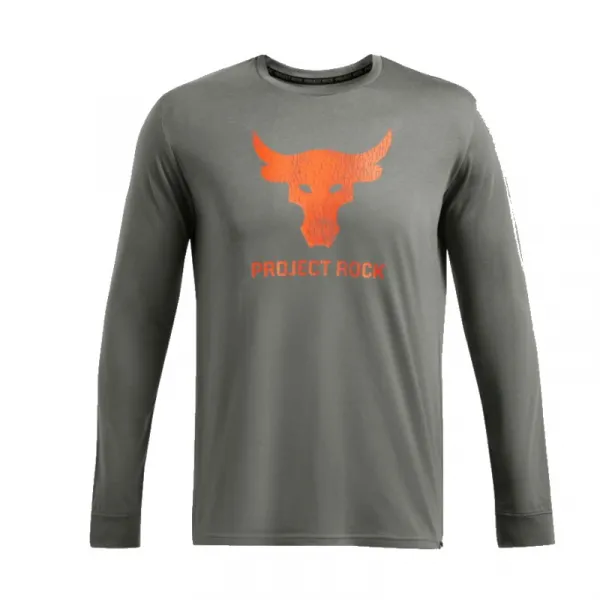Pánske tričko s dlhým rukávom UNDER ARMOUR PROJECT ROCK UA PROJECT ROCK BRAHMA BULL LS-GRN