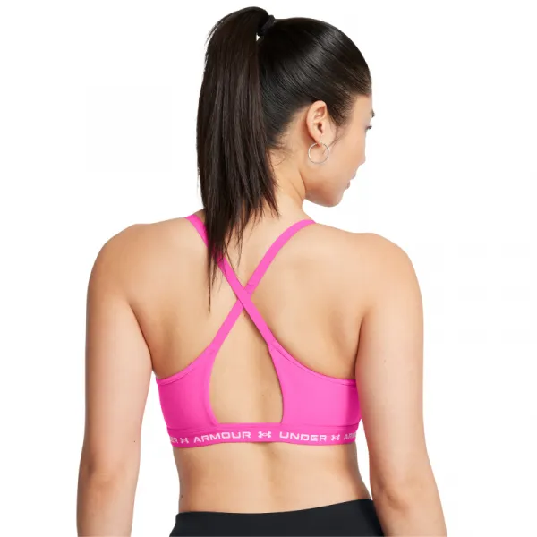 Dámska tréningová športová podprsenka UNDER ARMOUR UA Crossback Low Bra-PNK