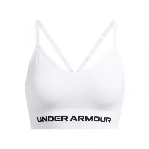 Dámska tréningová športová podprsenka UNDER ARMOUR Vanish Seamless Low Bra-WHT