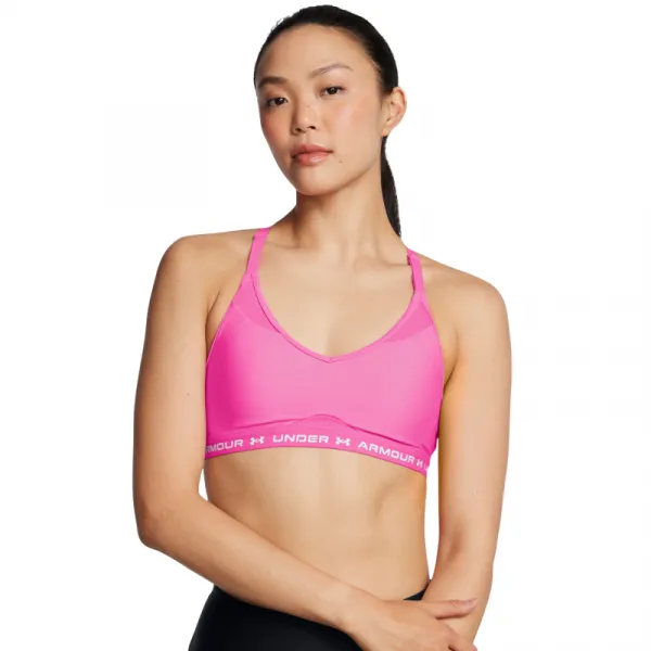 Dámska tréningová športová podprsenka UNDER ARMOUR UA Crossback Low Bra-PNK