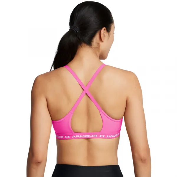 Dámska tréningová športová podprsenka UNDER ARMOUR UA Crossback Low Bra-PNK