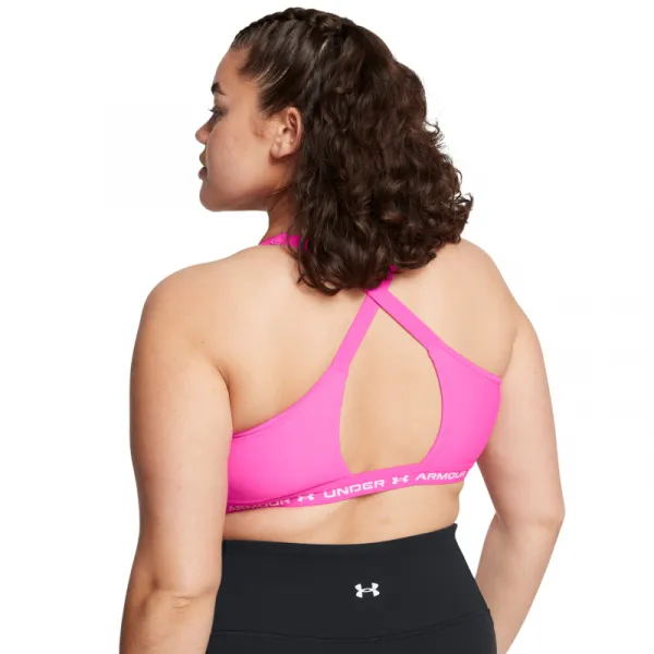 Dámska tréningová športová podprsenka UNDER ARMOUR UA Crossback Low Bra-PNK