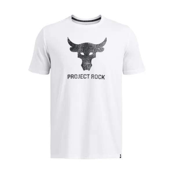 Pánske tričko s krátkym rukávom UNDER ARMOUR PROJECT ROCK UA Brahma Bull SS-WHT