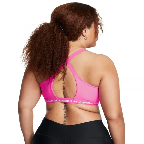 Dámska tréningová športová podprsenka UNDER ARMOUR UA Crossback Low Bra-PNK