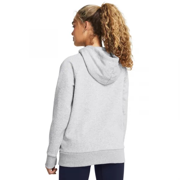 Dámska zateplená mikina s kapucňou UNDER ARMOUR Rival Fleece Wordmark Hoodie-GRY