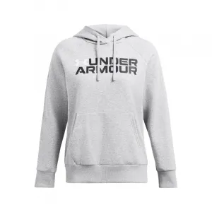 Dámska zateplená mikina s kapucňou UNDER ARMOUR Rival Fleece Wordmark Hoodie-GRY