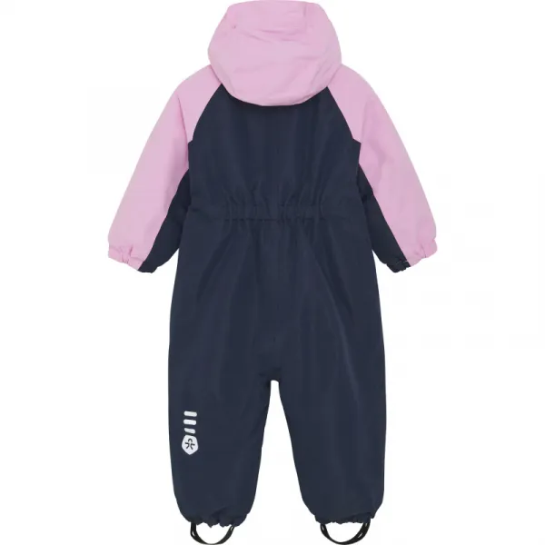 Dievčenský zimný overal COLOR KIDS Coverall - Colorblock & Solid-741597.5214-Lilac chiffon