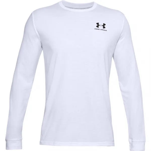 Pánske tričko s krátkym rukávom UNDER ARMOUR UA SPORTSTYLE LEFT CHEST LS-WHT