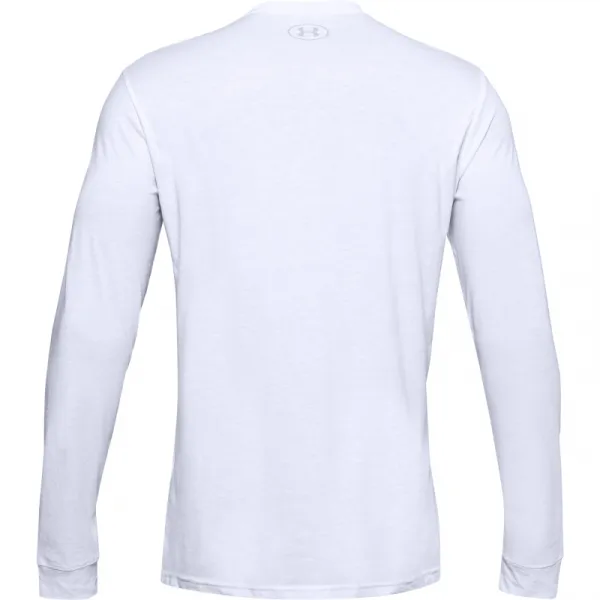 Pánske tričko s krátkym rukávom UNDER ARMOUR UA SPORTSTYLE LEFT CHEST LS-WHT