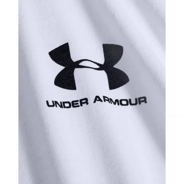 Pánske tričko s krátkym rukávom UNDER ARMOUR UA SPORTSTYLE LEFT CHEST LS-WHT