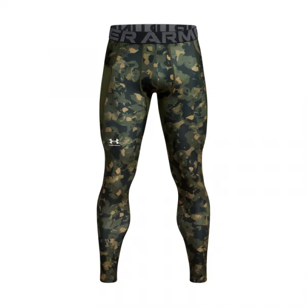 Pánske kompresné legíny UNDER ARMOUR UA HG Armour Prtd Lgs-GRN