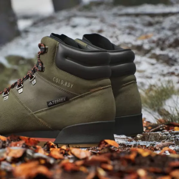 Pánska vysoká turistická obuv ADIDAS Terrex Snowpitch C.Rdy olive strata bronze strata orange