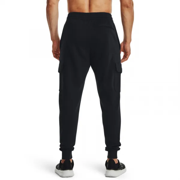 Pánske zateplené tepláky UNDER ARMOUR UA Rival Fleece Cargo Jogger-BLK