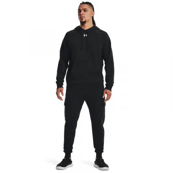 Pánske zateplené tepláky UNDER ARMOUR UA Rival Fleece Cargo Jogger-BLK